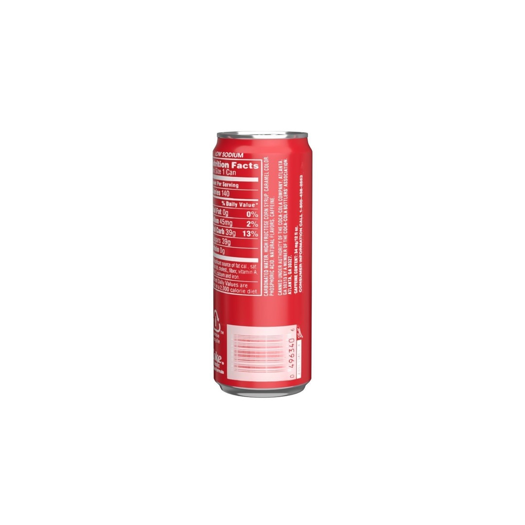 Coca Cola Drink Can 3D Model – Low Poly PBR Beverage Asset, FBX, OBJ - View 5