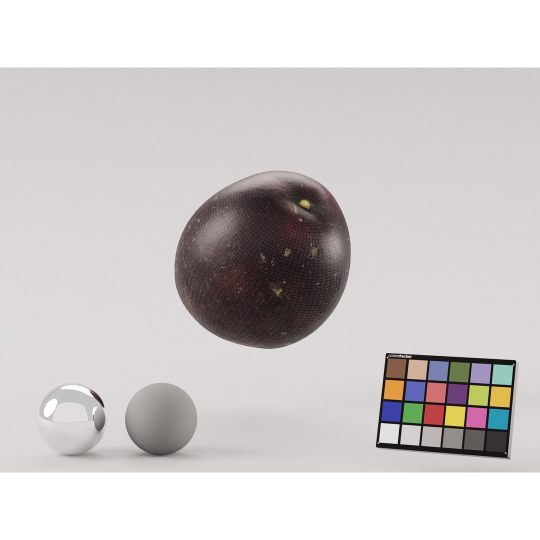 Passion Fruit 3D Model – Low Poly Photogrammetry Asset, FBX, OBJ - View 7
