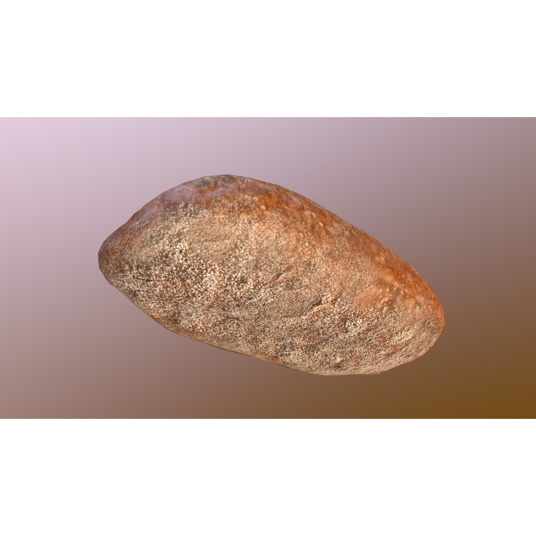Bread Roll 3D Model – Low Poly Game Asset, FBX, Blender - View 10
