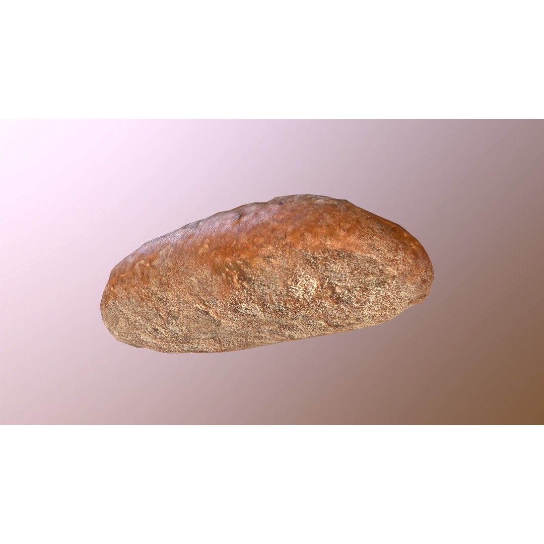 Bread Roll 3D Model – Low Poly Game Asset, FBX, Blender - View 12