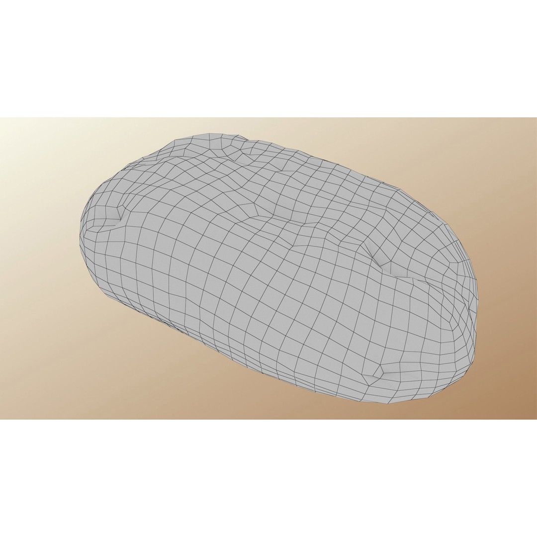 Bread Roll 3D Model – Low Poly Game Asset, FBX, Blender - View 14