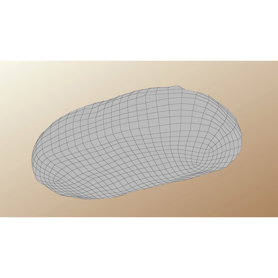 Bread Roll 3D Model – Low Poly Game Asset, FBX, Blender - View 15
