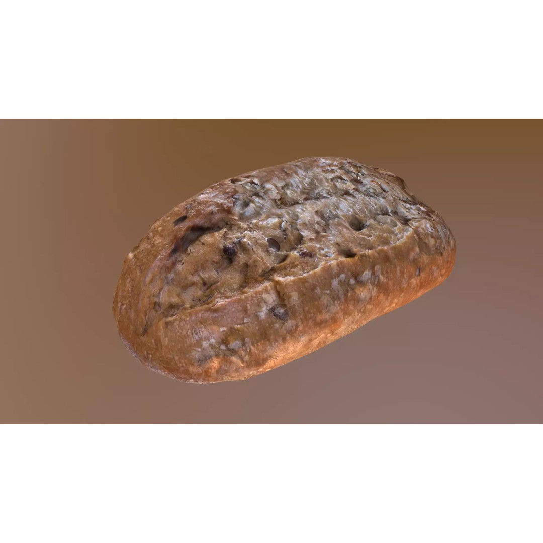 Bread Roll 3D Model – Low Poly Game Asset, FBX, Blender - View 2