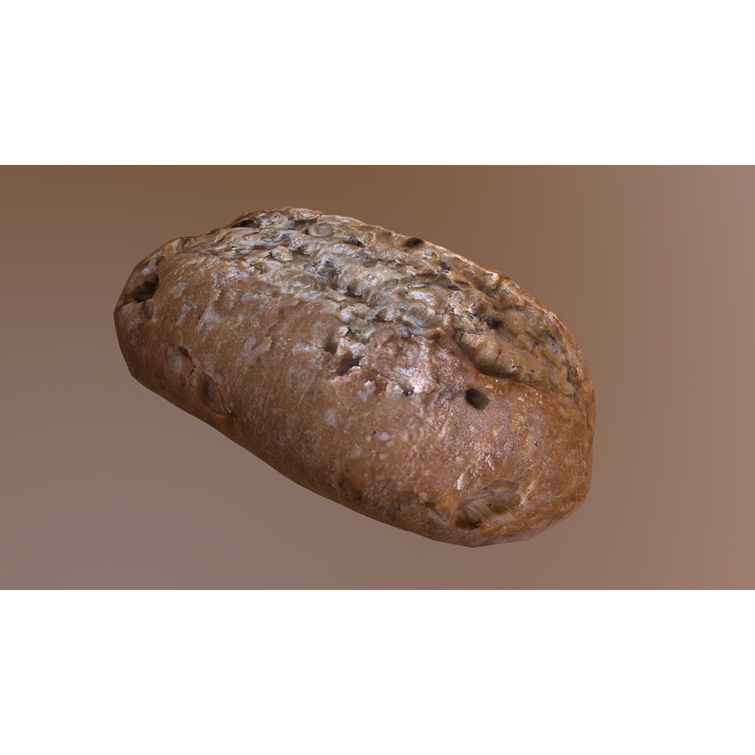 Bread Roll 3D Model – Low Poly Game Asset, FBX, Blender - View 3