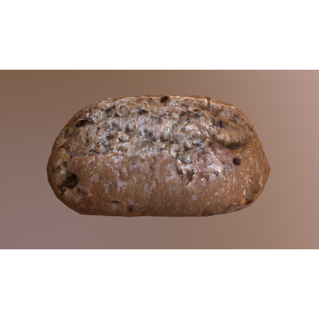 Bread Roll 3D Model – Low Poly Game Asset, FBX, Blender - View 4
