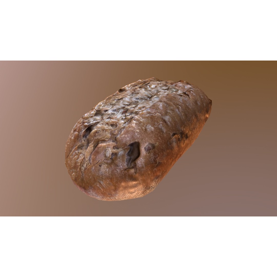 Bread Roll 3D Model – Low Poly Game Asset, FBX, Blender - View 6
