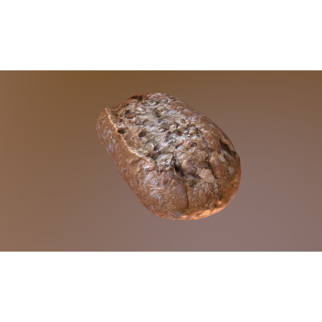 Bread Roll 3D Model – Low Poly Game Asset, FBX, Blender - View 7