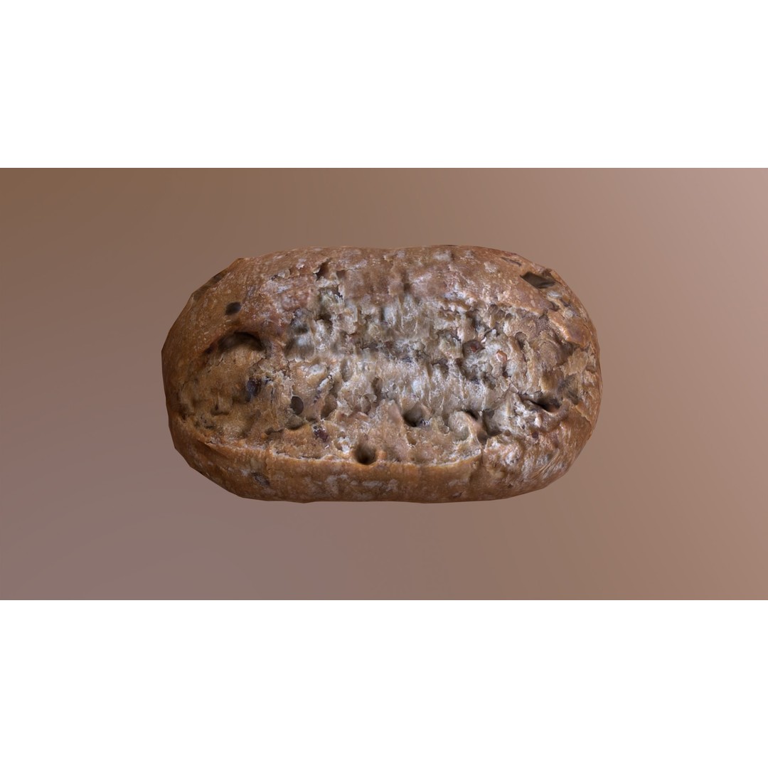 Bread Roll 3D Model – Low Poly Game Asset, FBX, Blender - View 9