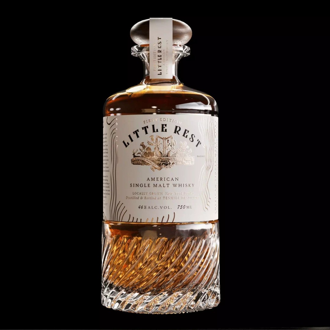 Whiskey Bottle 3D Model – High Poly PBR Asset for Bar Scenes - View 4