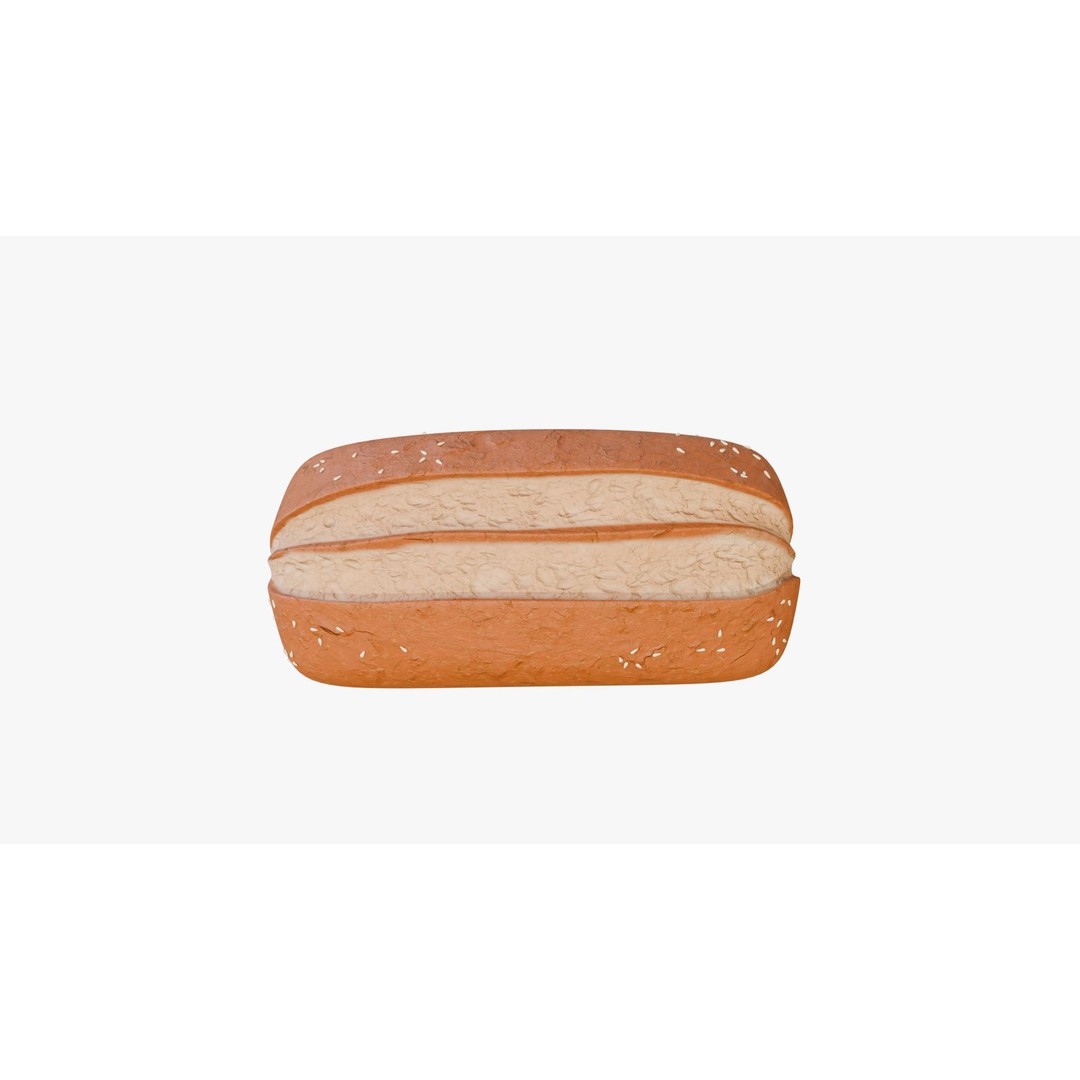 Soy-Based Bread 3D Model – Low Poly Game Asset, FBX, PBR Textures - View 5