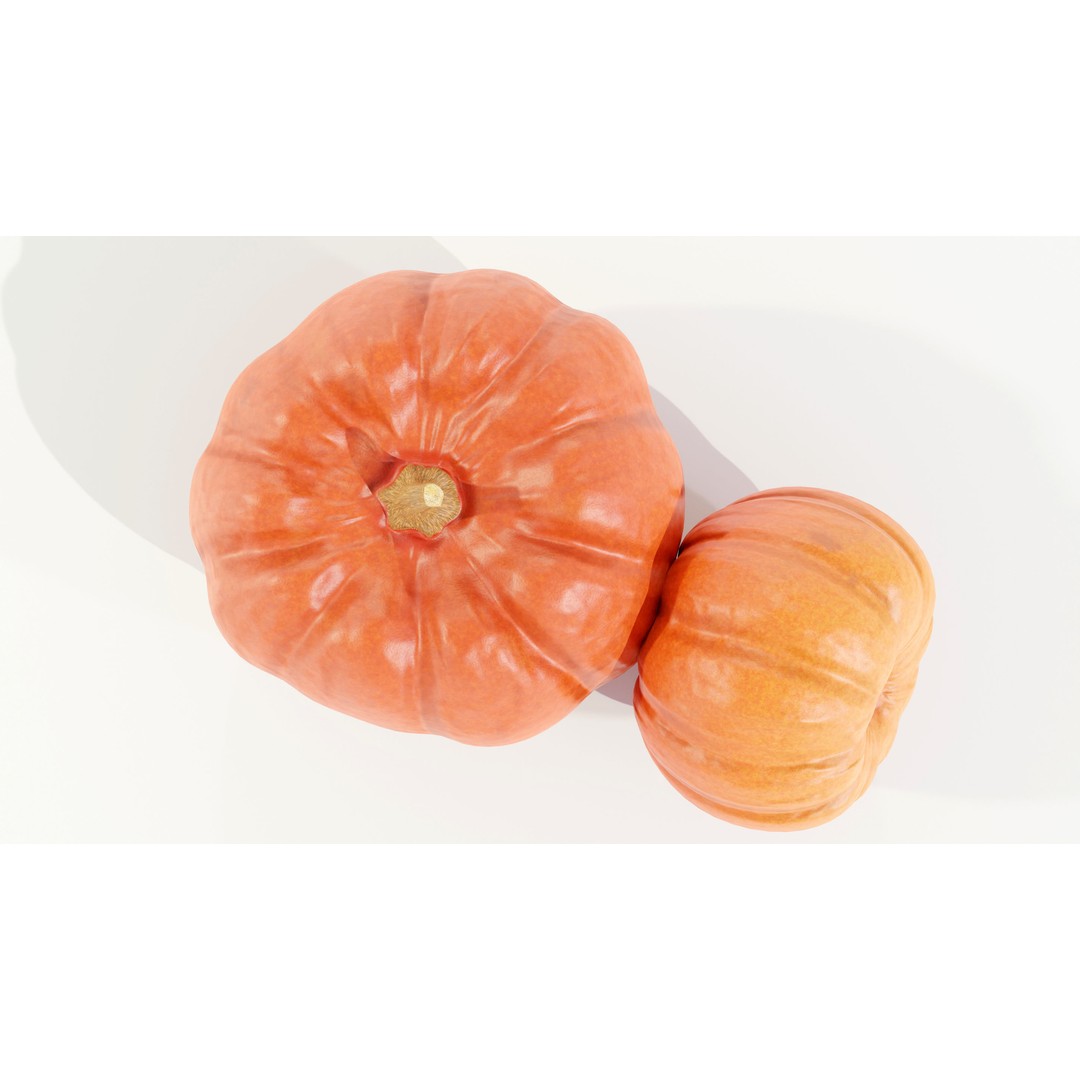 Pumpkin 3D Model – Real-World Scale PBR Game Asset, FBX - View 11