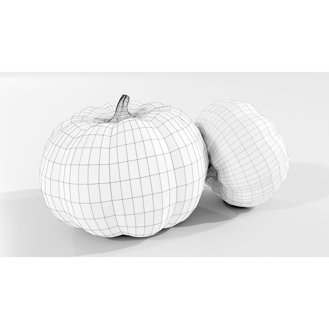 Pumpkin 3D Model – Real-World Scale PBR Game Asset, FBX - View 13