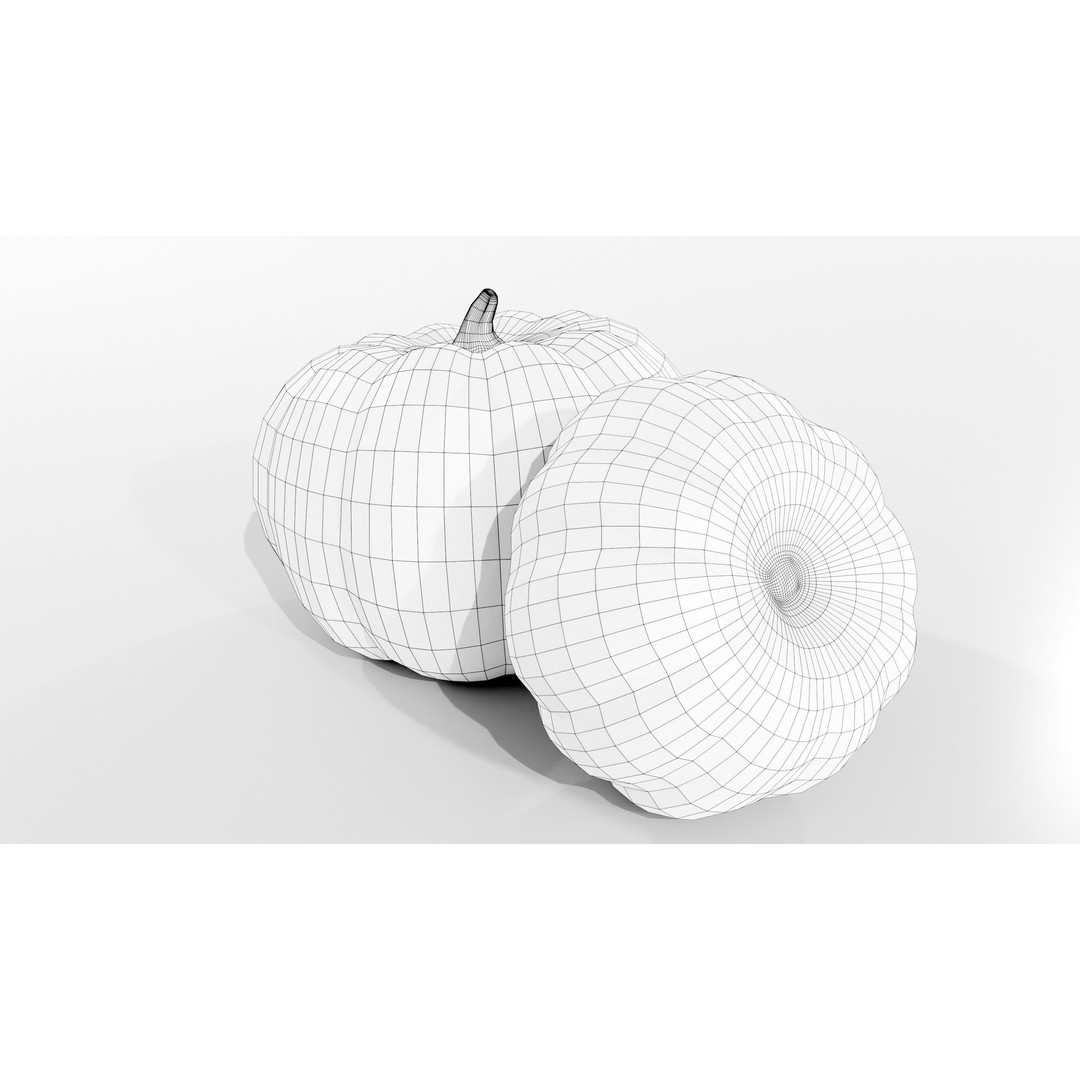 Pumpkin 3D Model – Real-World Scale PBR Game Asset, FBX - View 14