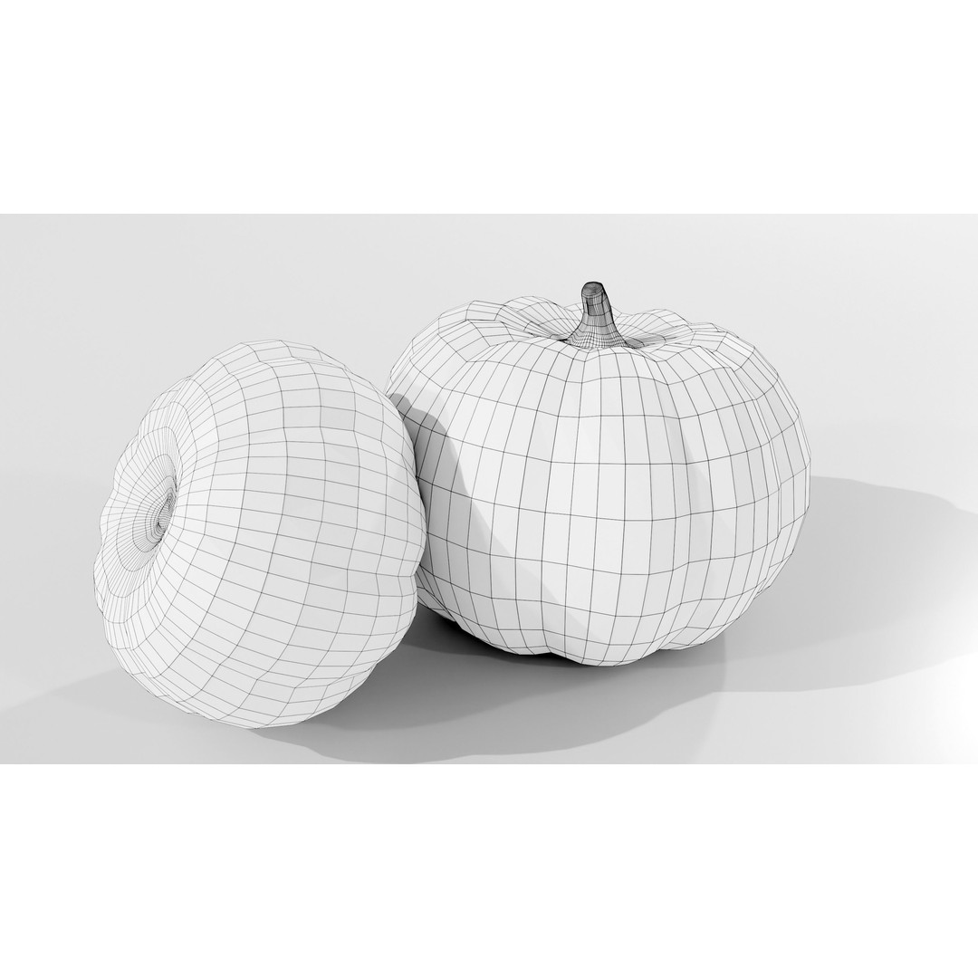 Pumpkin 3D Model – Real-World Scale PBR Game Asset, FBX - View 15