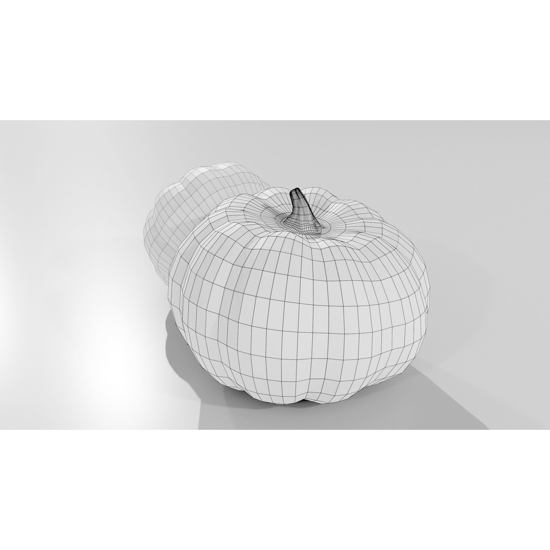 Pumpkin 3D Model – Real-World Scale PBR Game Asset, FBX - View 16