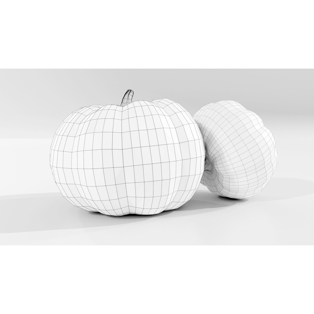 Pumpkin 3D Model – Real-World Scale PBR Game Asset, FBX - View 17