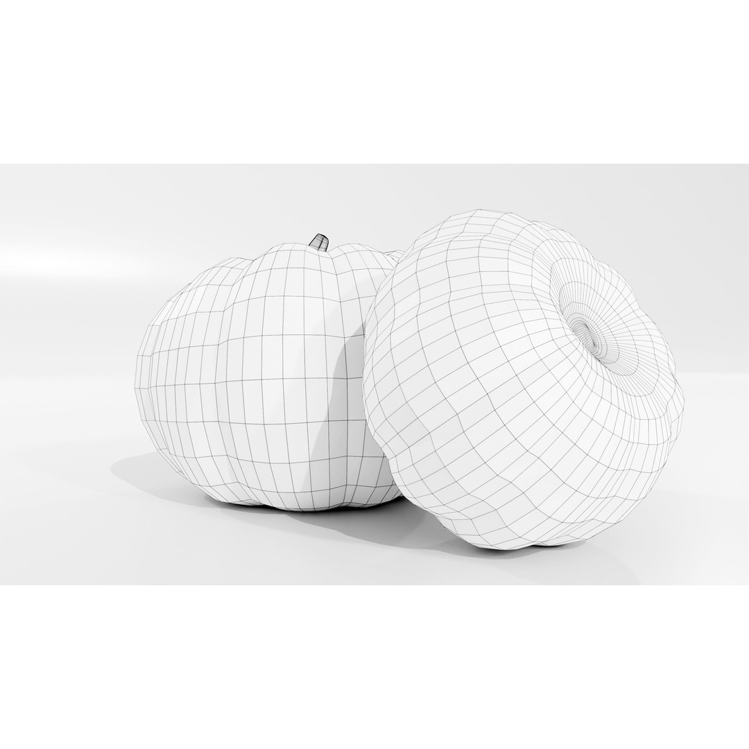 Pumpkin 3D Model – Real-World Scale PBR Game Asset, FBX - View 18