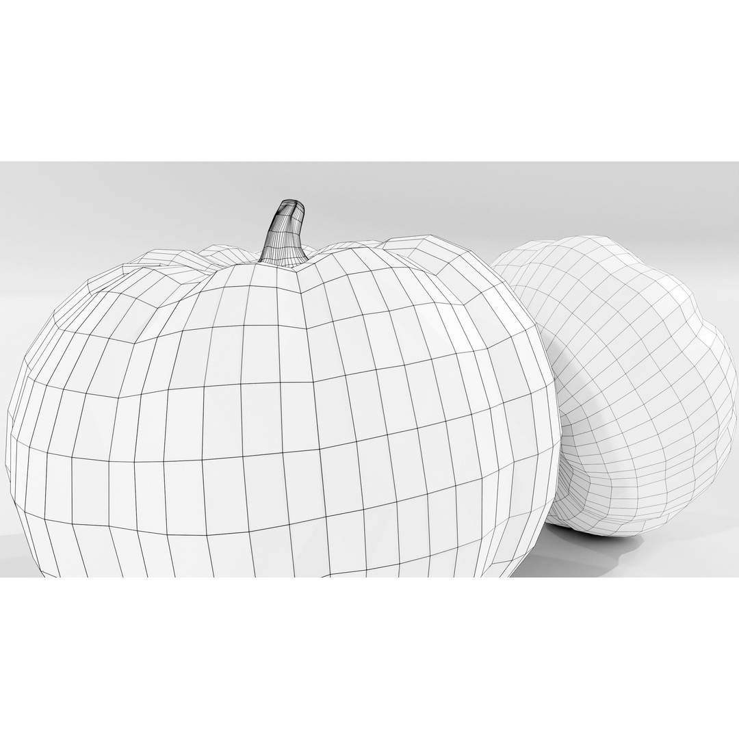 Pumpkin 3D Model – Real-World Scale PBR Game Asset, FBX - View 19