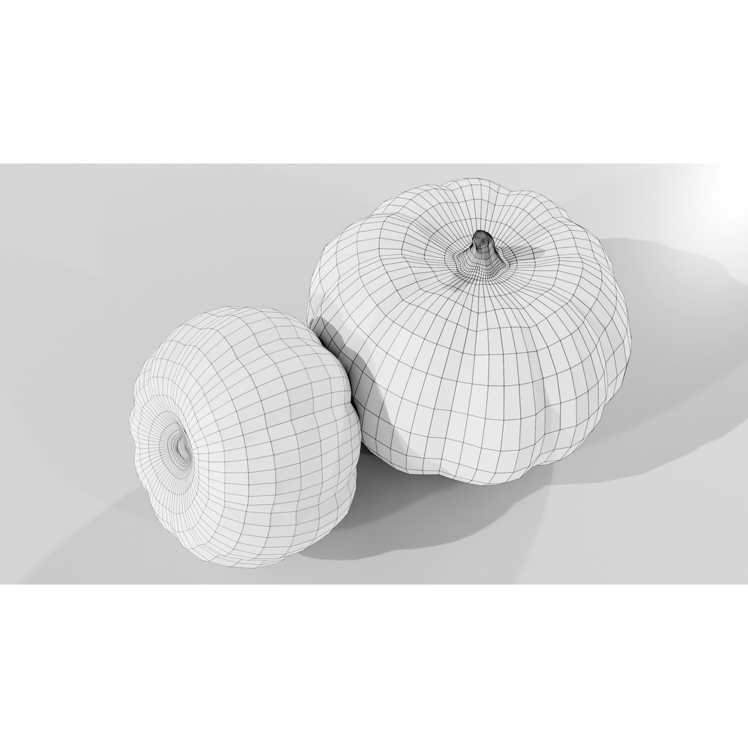 Pumpkin 3D Model – Real-World Scale PBR Game Asset, FBX - View 20