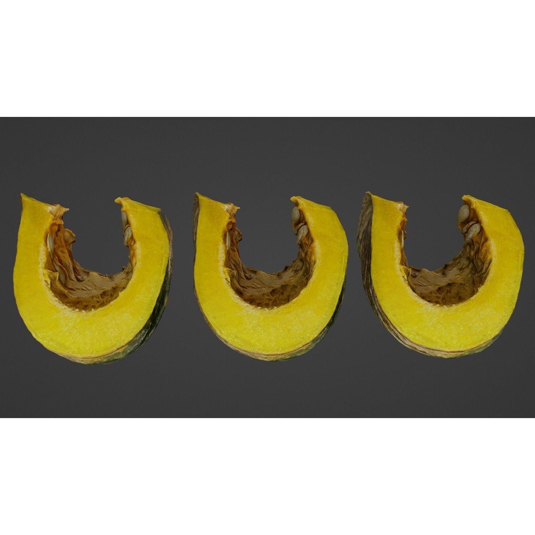 Realistic Pumpkin 3D Model – Low Poly Game Asset, FBX, Blender - View 10