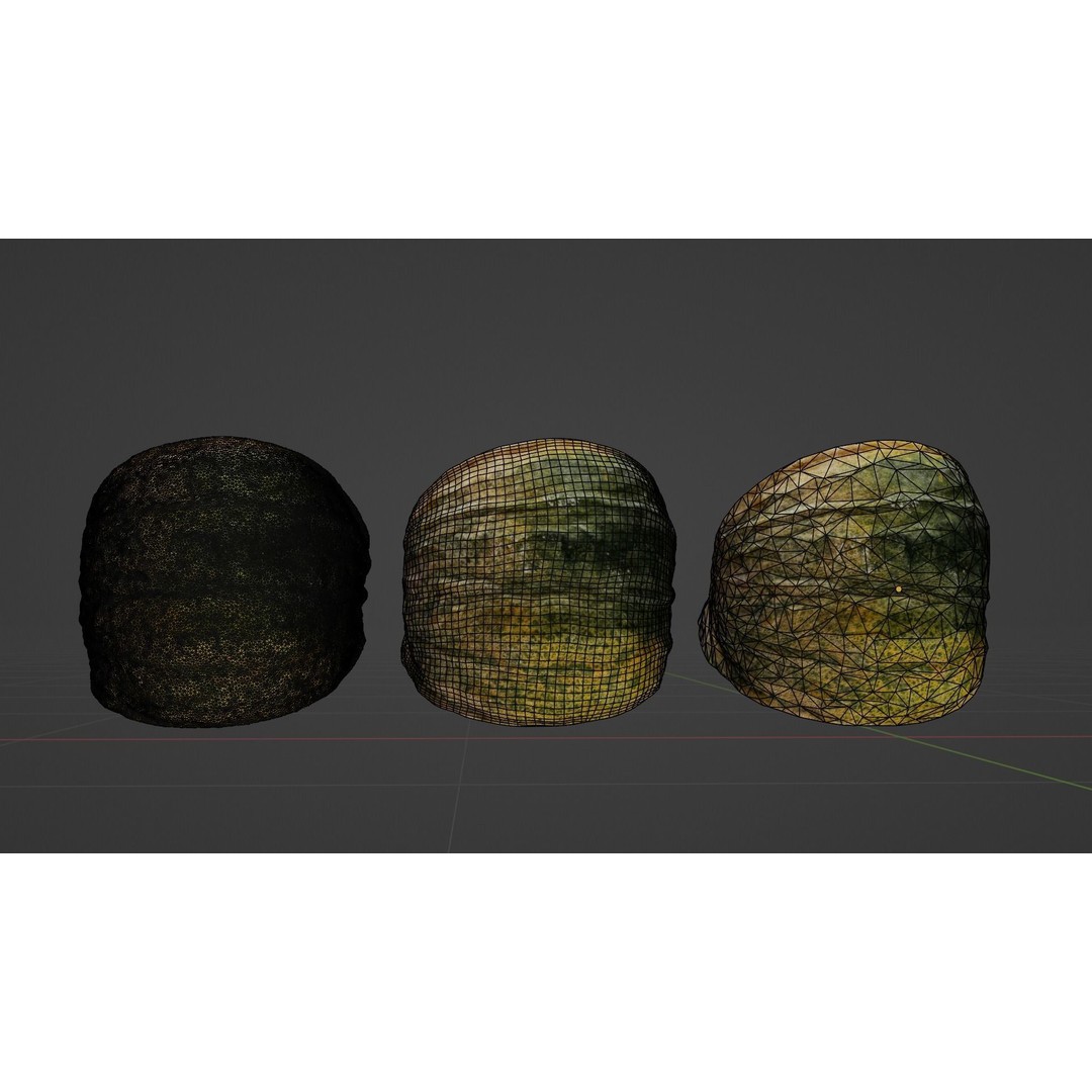 Realistic Pumpkin 3D Model – Low Poly Game Asset, FBX, Blender - View 14