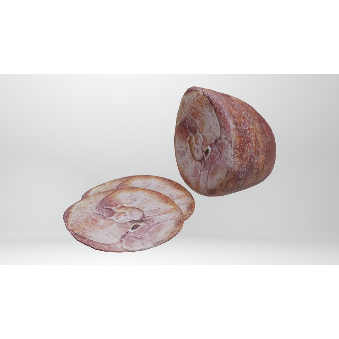 Ham 3D Model – Low Poly Food Asset, Game Ready Formats - View 7