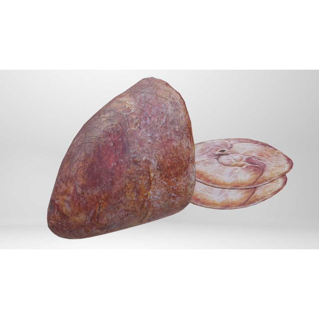 Ham 3D Model – Low Poly Food Asset, Game Ready Formats - View 8