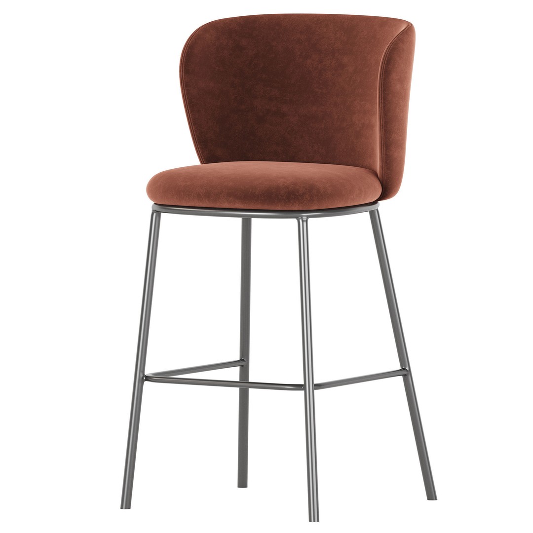 Ciselia Bar Stool 3D Model – Modern Furniture Asset, FBX, OBJ - View 12