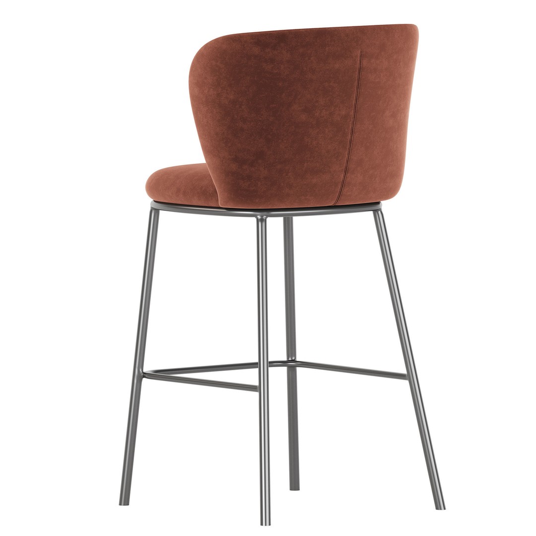 Ciselia Bar Stool 3D Model – Modern Furniture Asset, FBX, OBJ - View 7