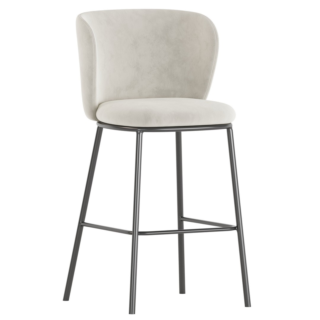 Ciselia Bar Stool 3D Model – Modern Furniture Asset, FBX, OBJ - View 9