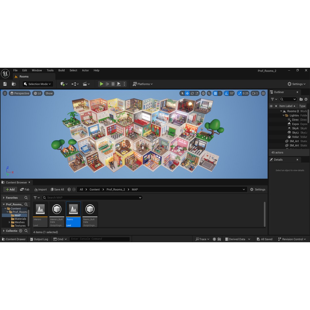 Cozy Cartoon Profession Rooms Interiors 3D Model – Low Poly Asset Pack, FBX - View 29