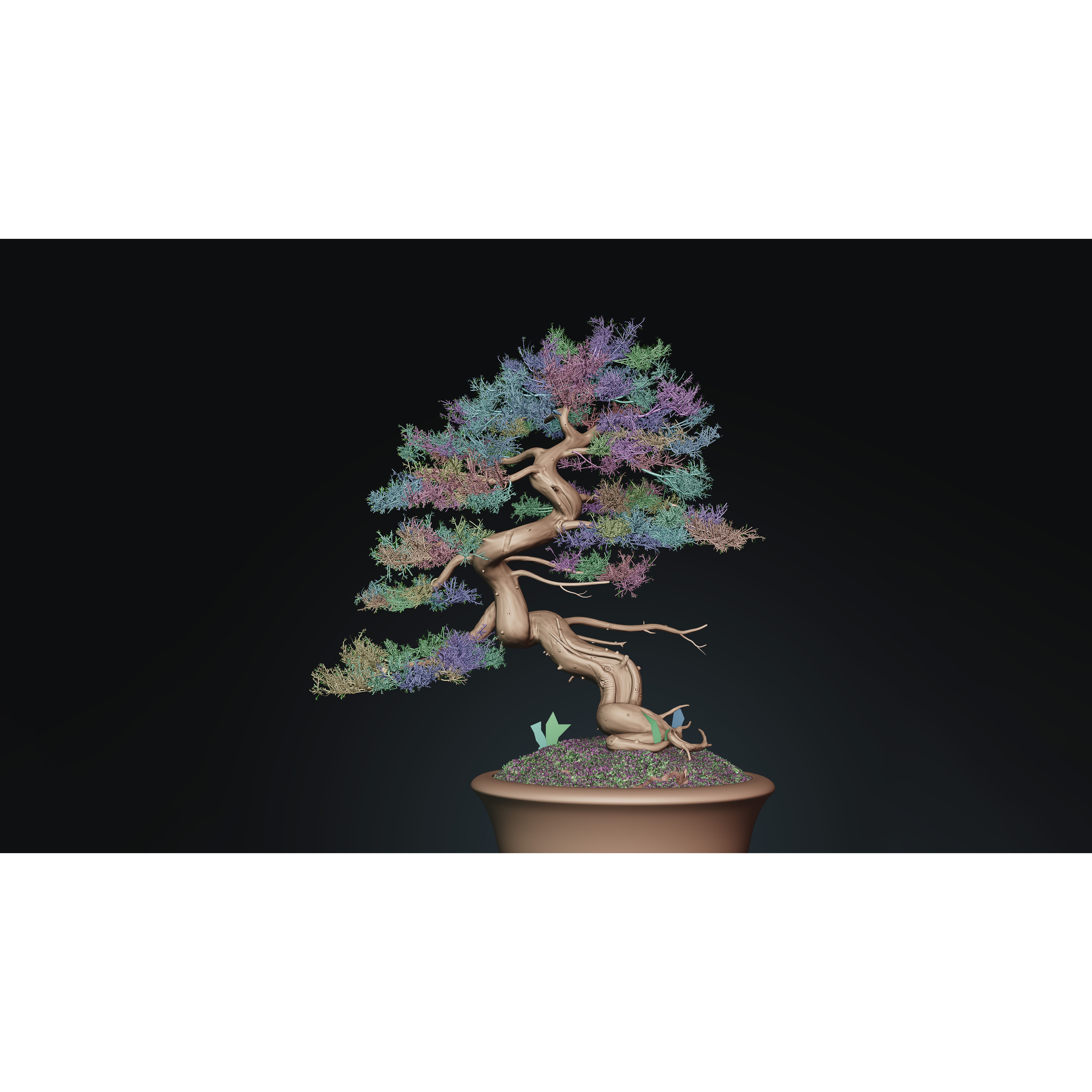 Chinese Juniper Bonsai - Low-Poly Game-Ready 3D Model - View 27