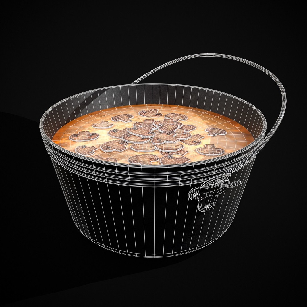 Mushroom Soup 3D Model – Low Poly PBR Asset, FBX & OBJ - View 17