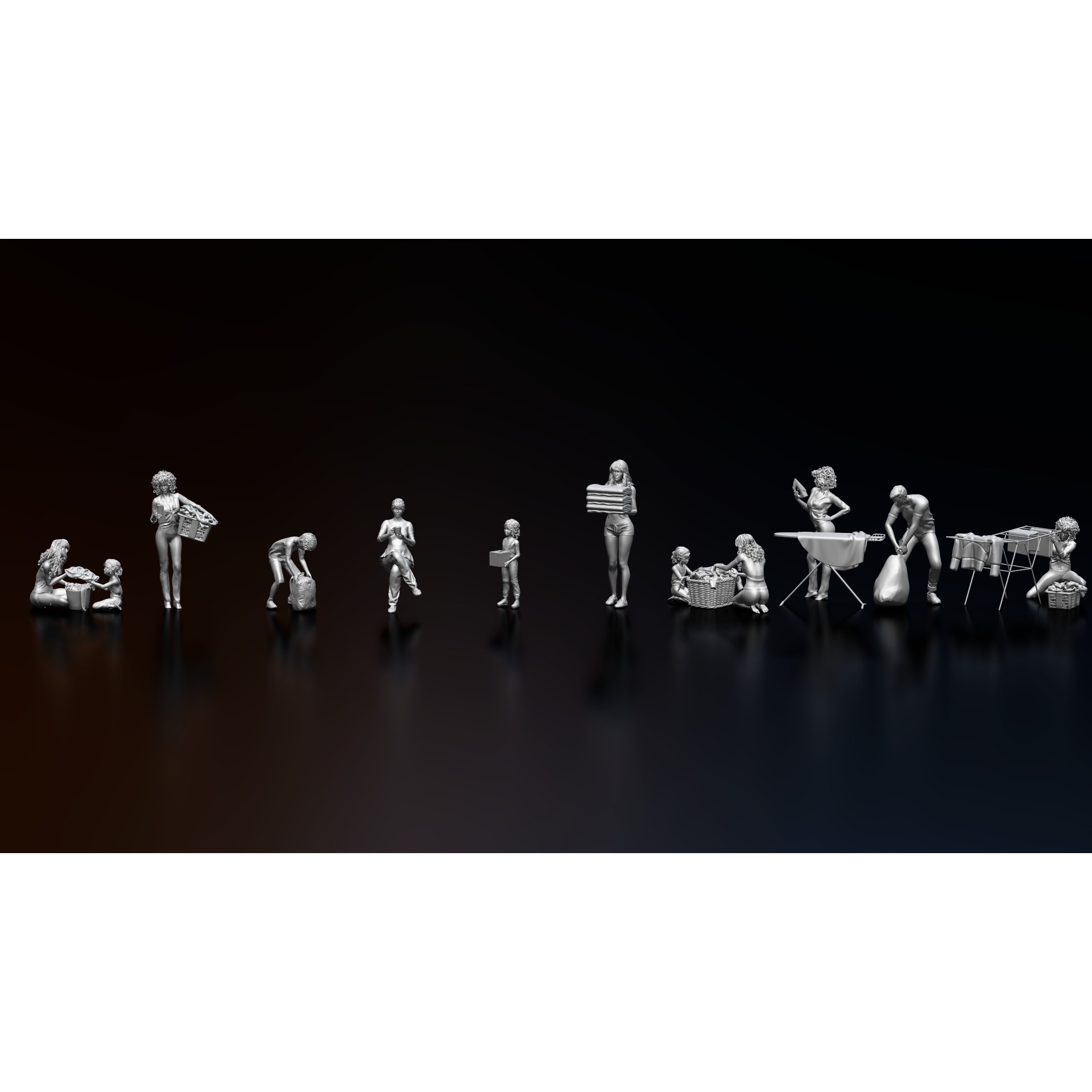 HD People 41 Home Actions - 3D Model - View 10