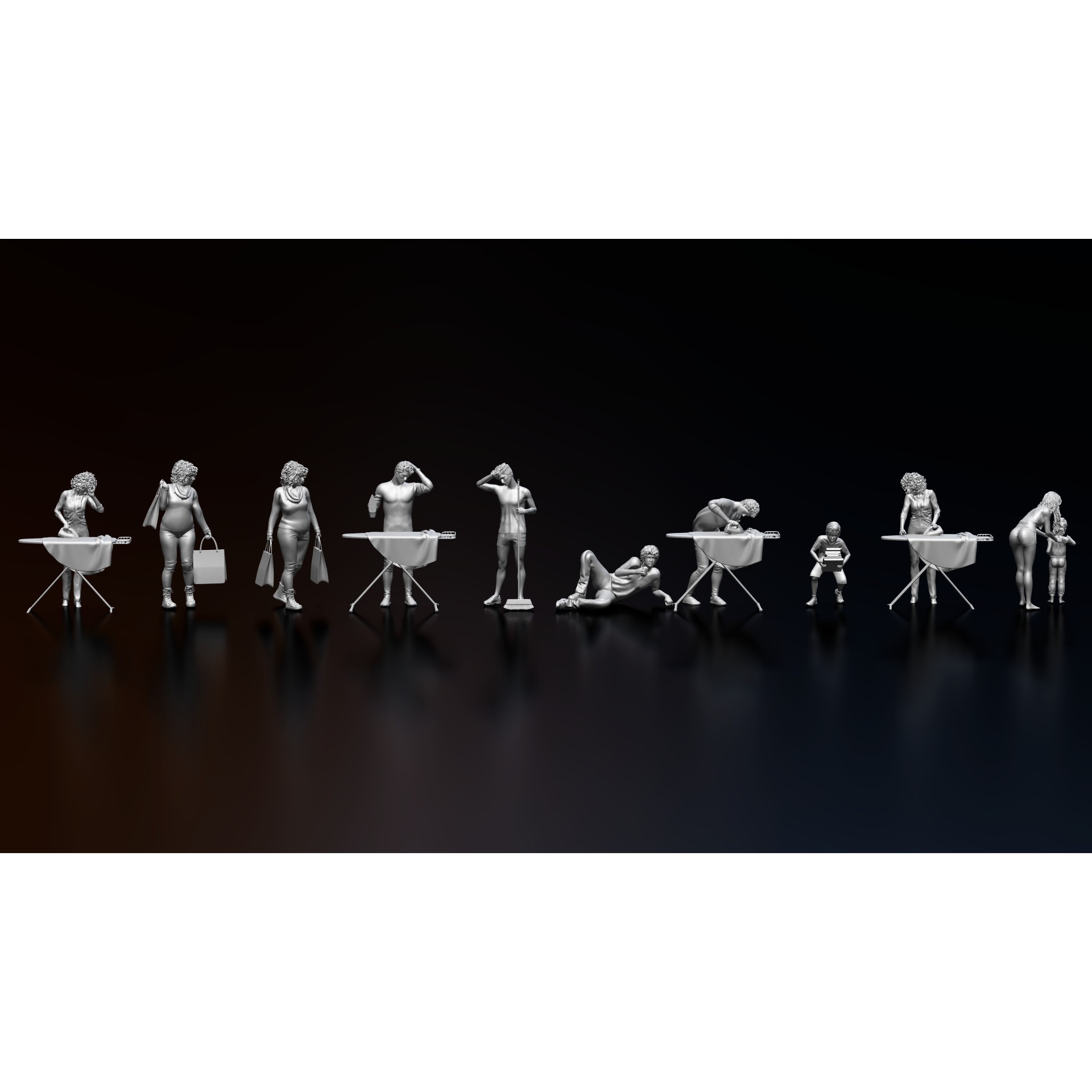 HD People 41 Home Actions - 3D Model - View 11