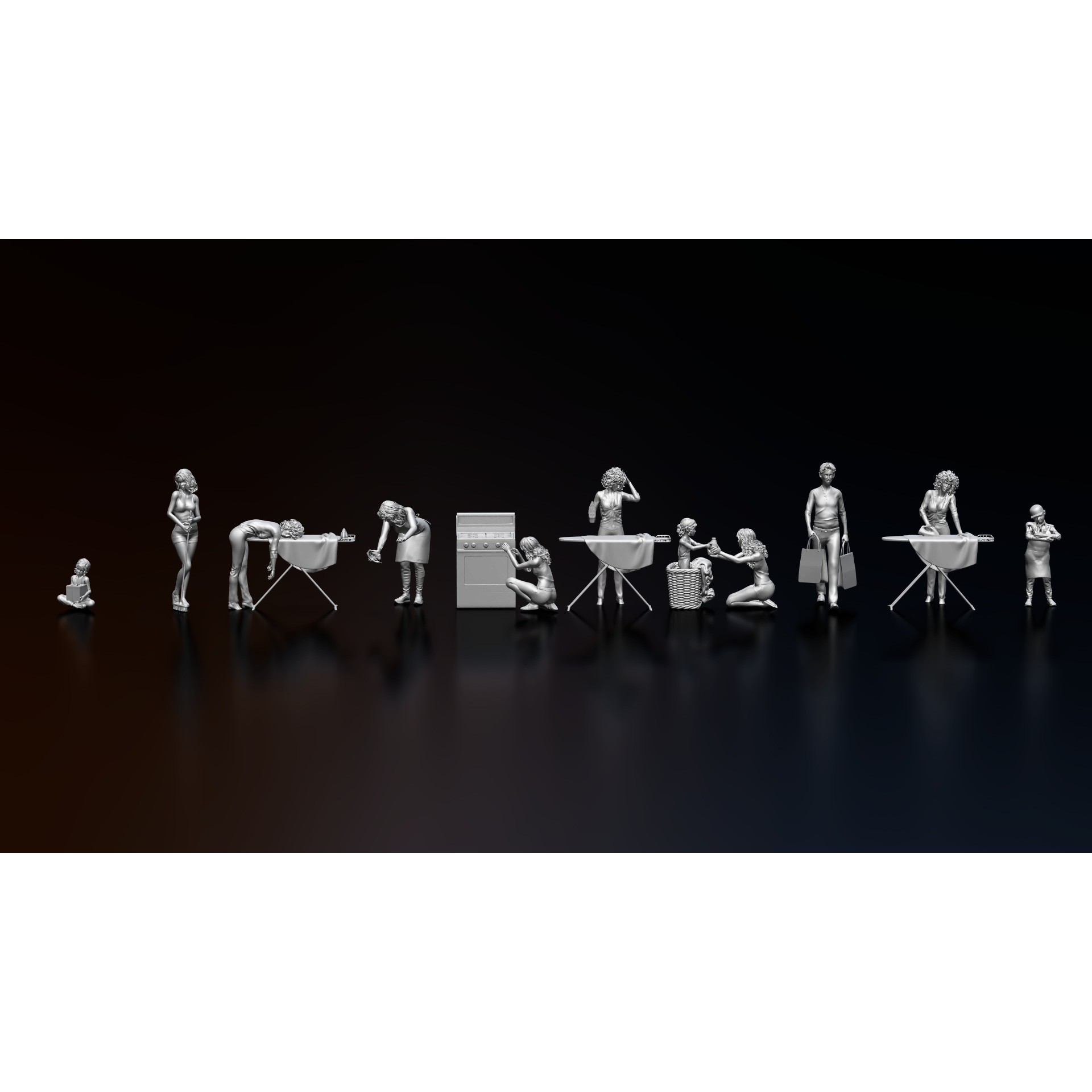 HD People 41 Home Actions - 3D Model - View 12