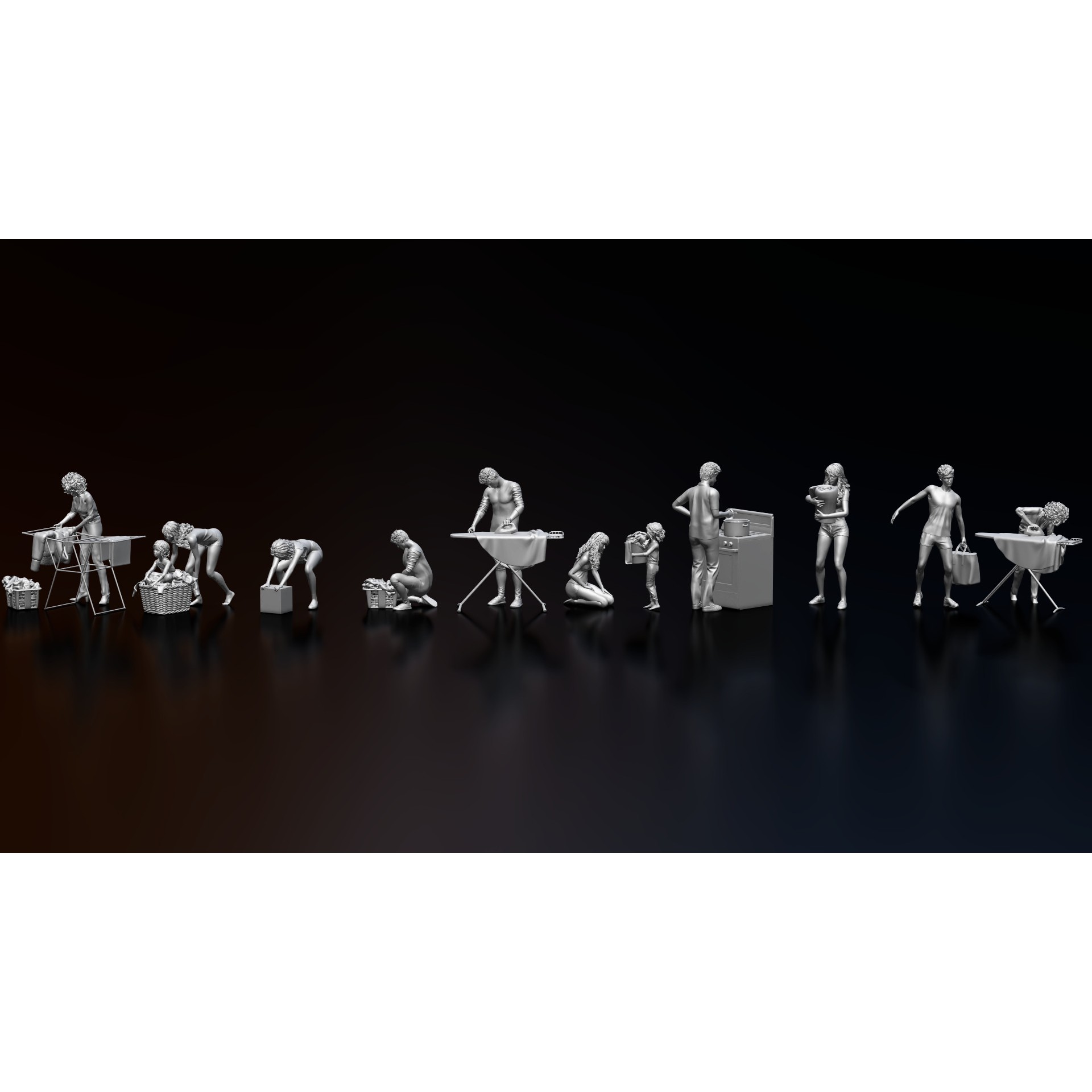 HD People 41 Home Actions - 3D Model - View 4