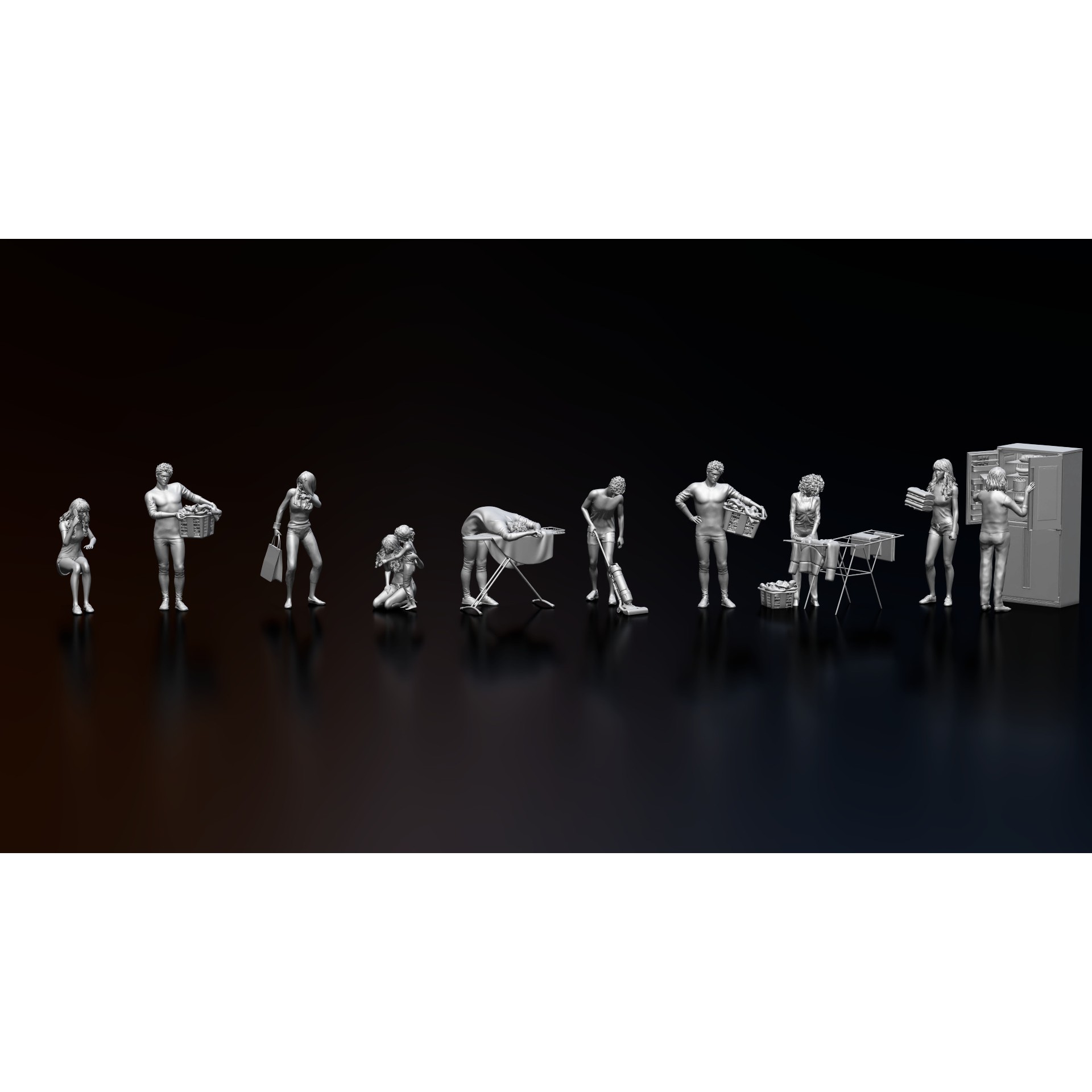 HD People 41 Home Actions - 3D Model - View 5