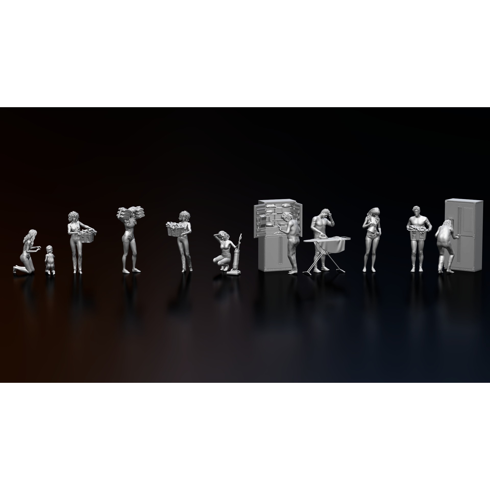 HD People 41 Home Actions - 3D Model - View 6