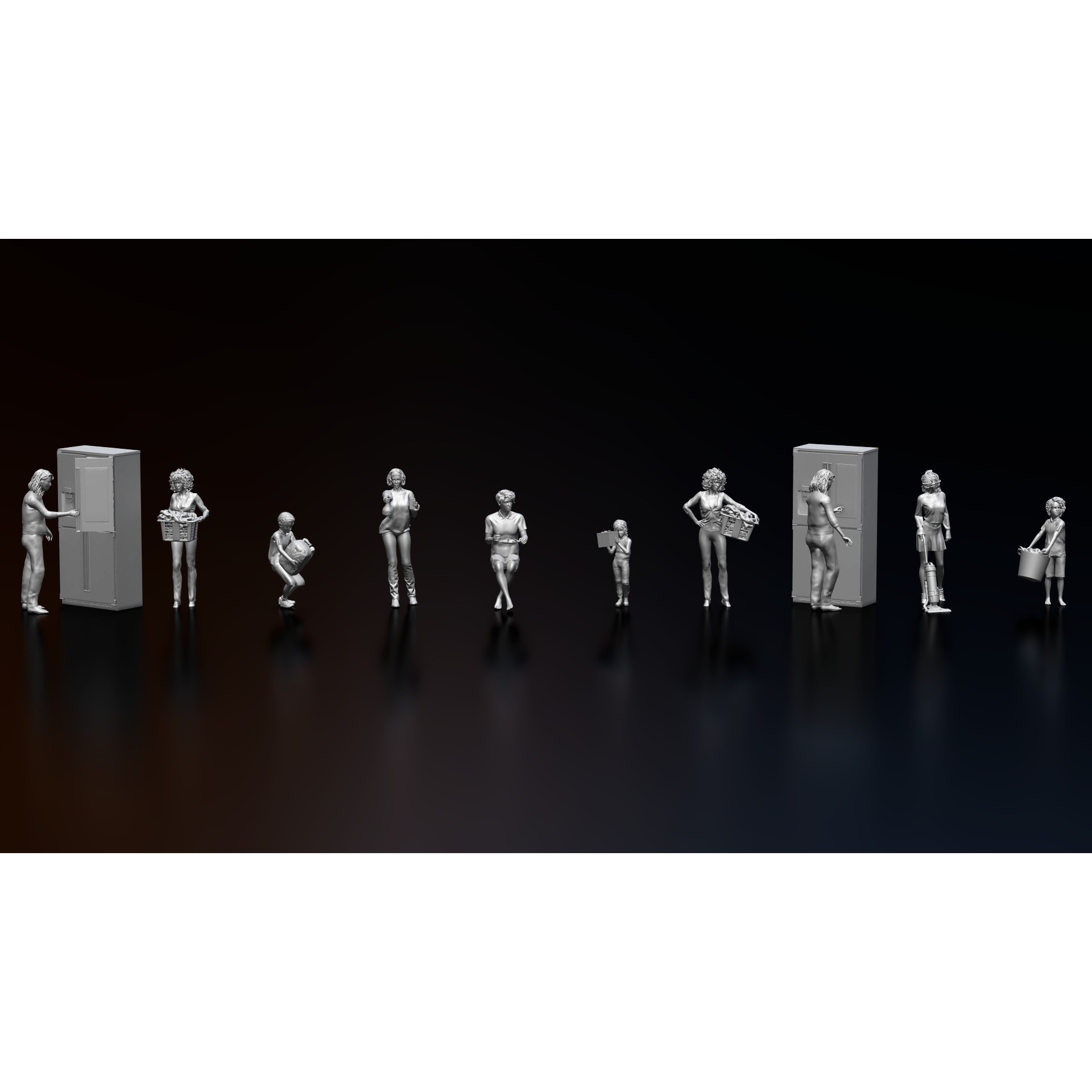 HD People 41 Home Actions - 3D Model - View 7