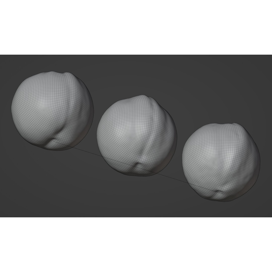Peaches 3D Model – Low Poly Food Asset, FBX, OBJ, PBR Textures - View 10