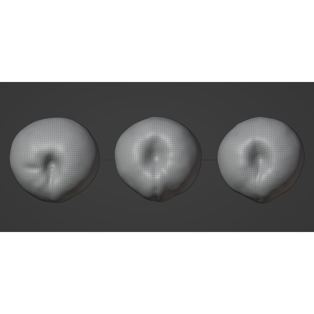 Peaches 3D Model – Low Poly Food Asset, FBX, OBJ, PBR Textures - View 11