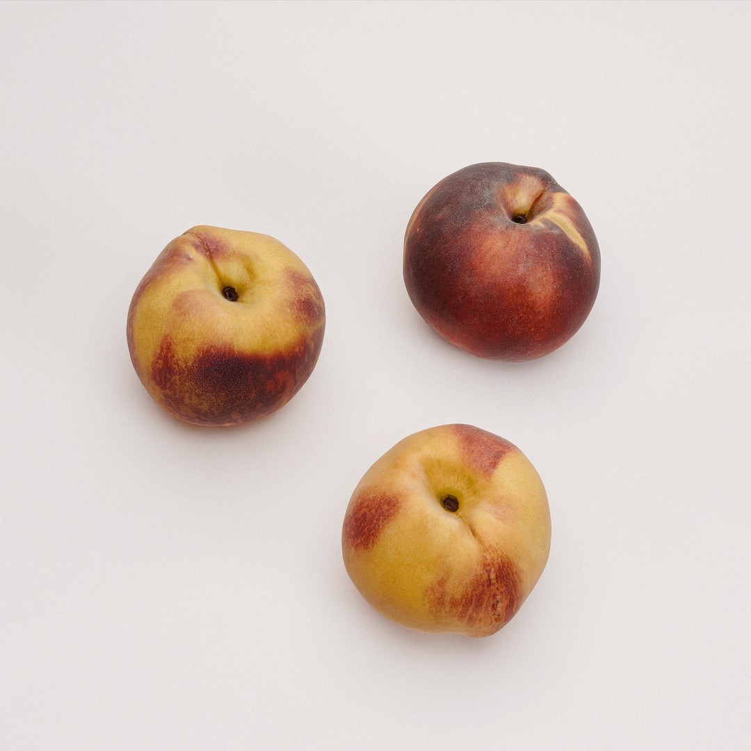 Peaches 3D Model – Low Poly Food Asset, FBX, OBJ, PBR Textures - View 6