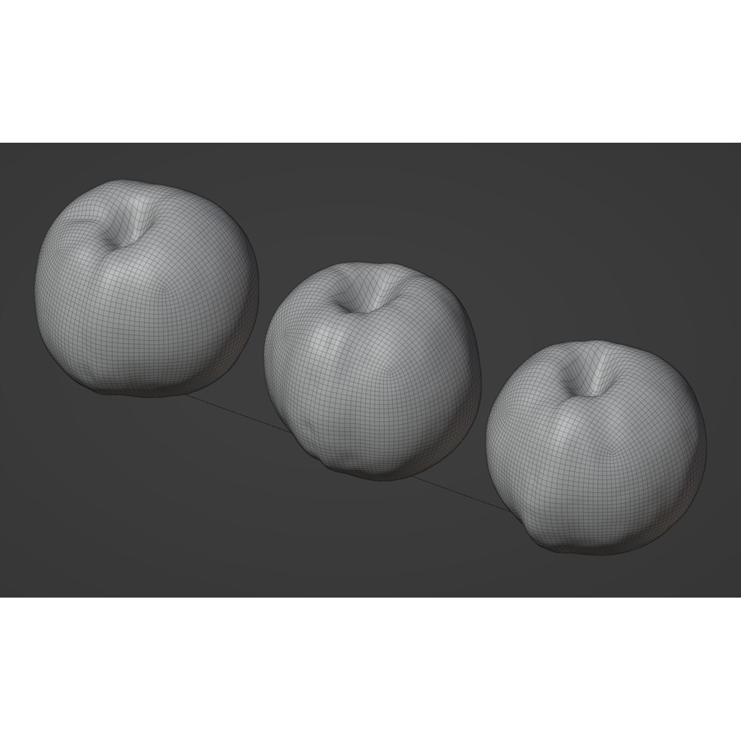 Peaches 3D Model – Low Poly Food Asset, FBX, OBJ, PBR Textures - View 9