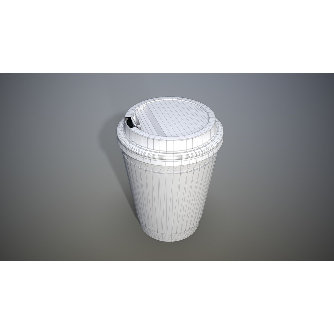 Coffee Cup 3D Model – Low Poly PBR Game Asset, FBX