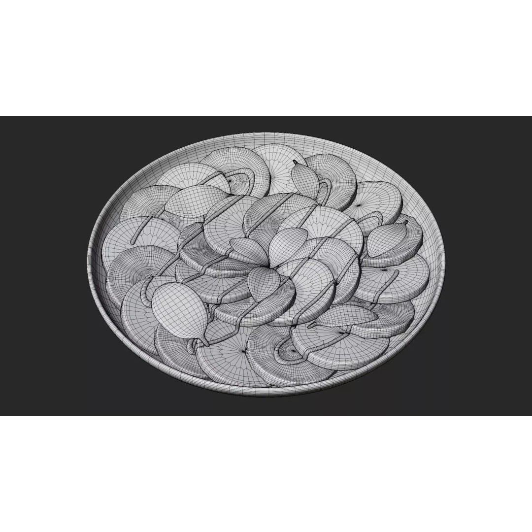 Caprese Salad 3D Model – Realistic Gourmet Plate with PBR Textures - View 8