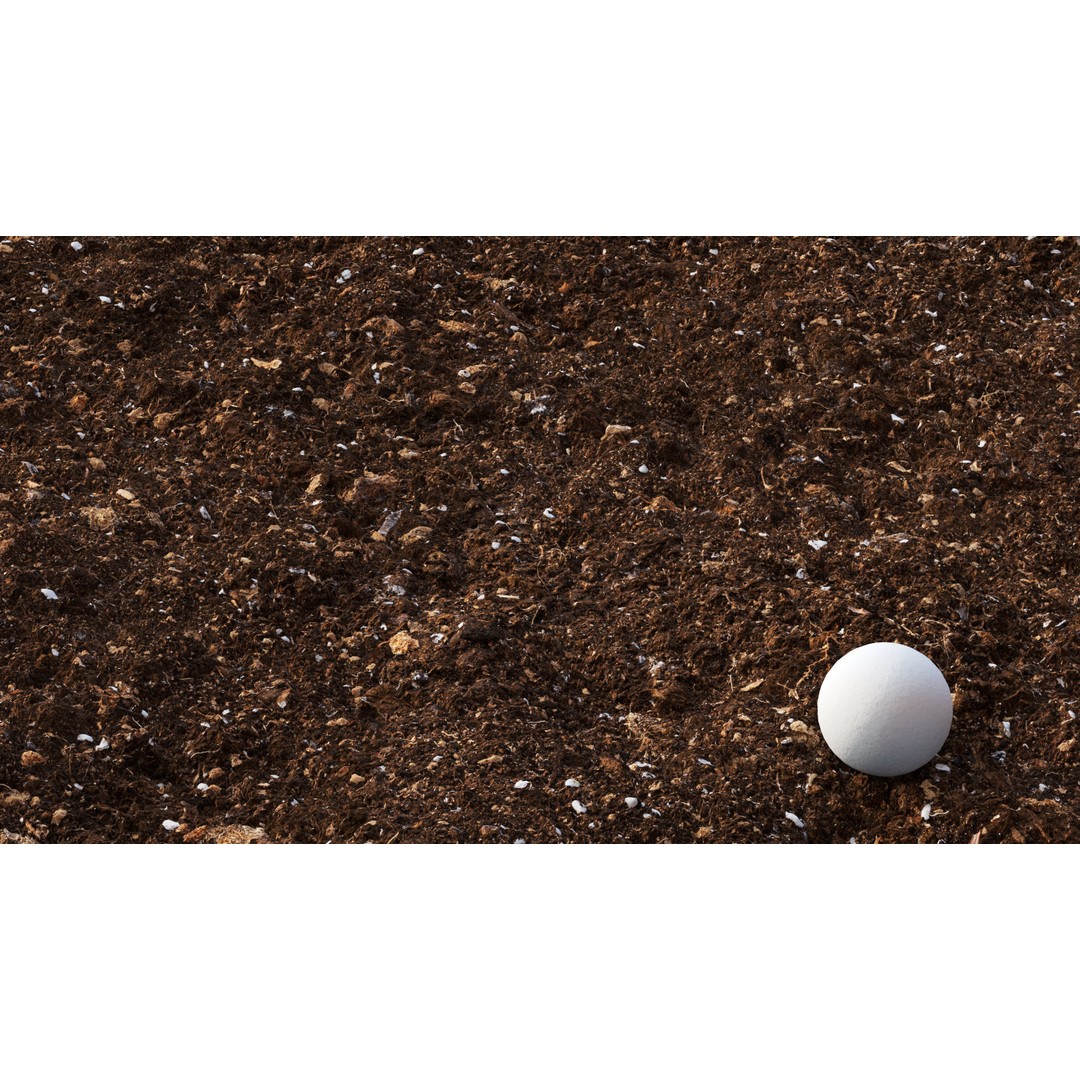 Pot Soil Texture 3D Model – High Resolution Seamless PBR Texture - View 4