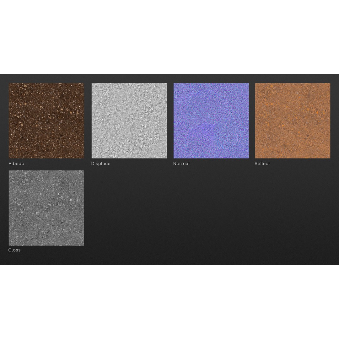 Pot Soil Texture 3D Model – High Resolution Seamless PBR Texture - View 5