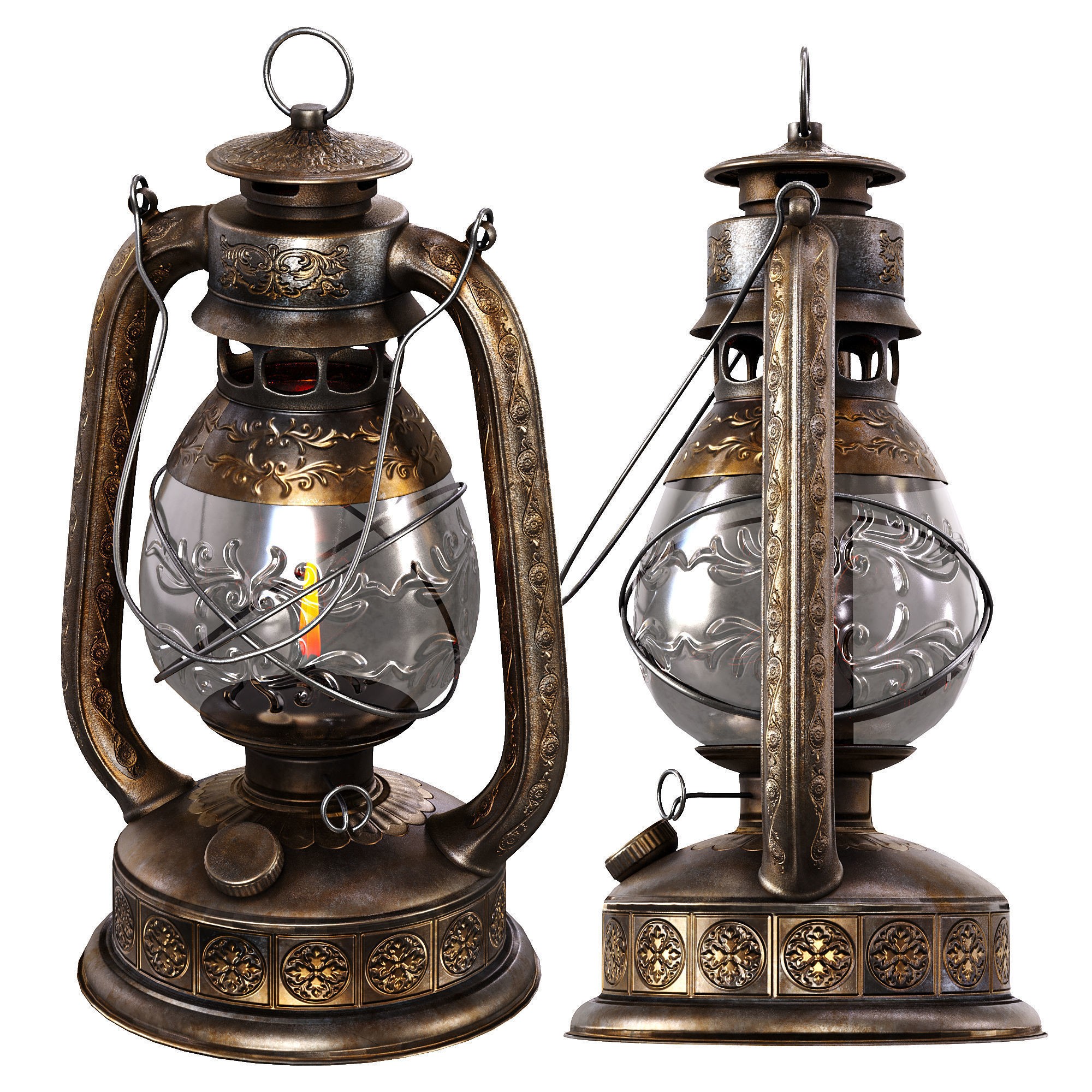 Old Lanterns - Game-Ready 3D Model - View 12