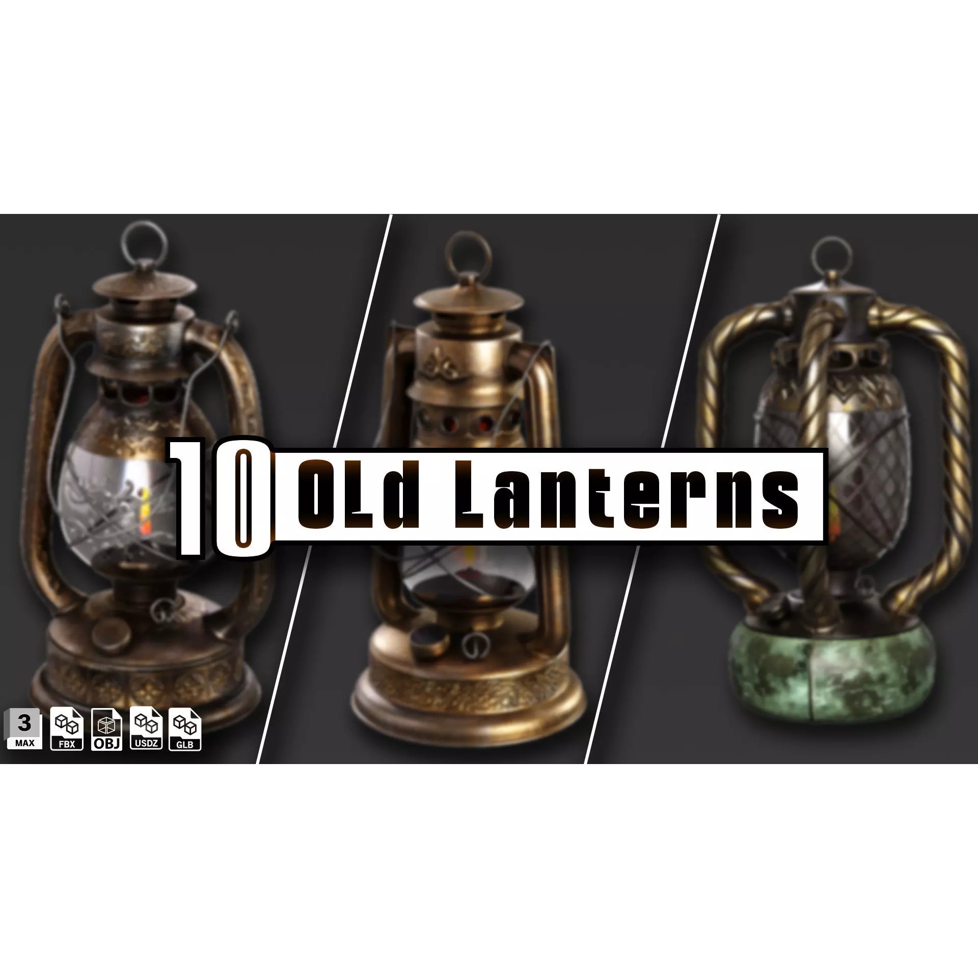 Old Lanterns - Game-Ready 3D Model - View 2